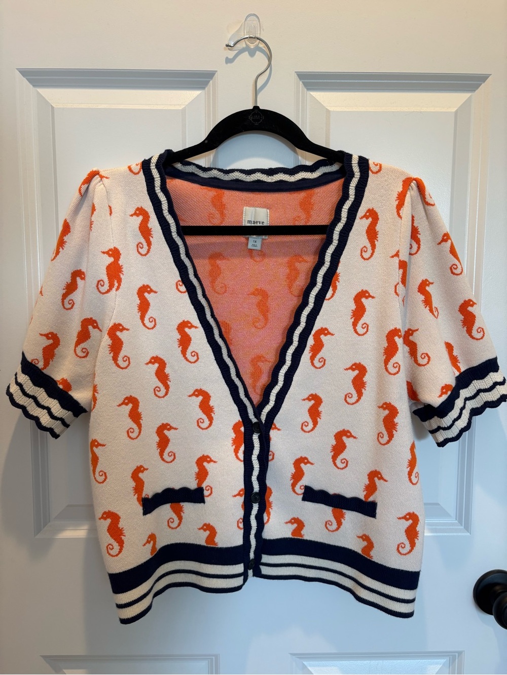Anthropologie Maeve Seahorse Sweater - 1X